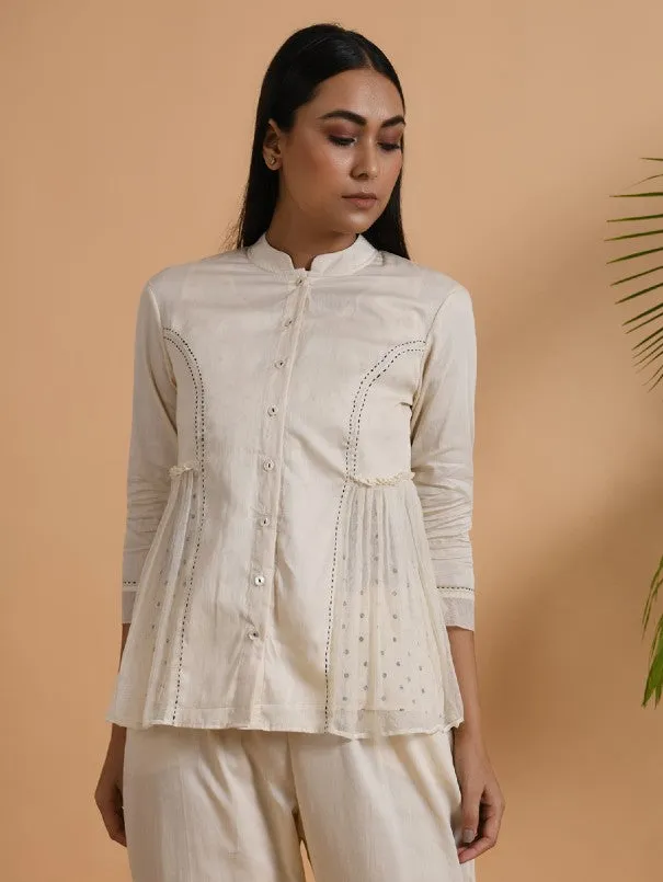 Gathered Khadi Shirt with Slip (Set of 2)