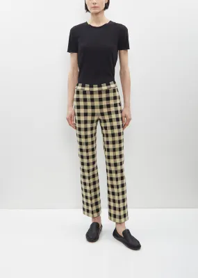 Gingham Kick Pant — Black