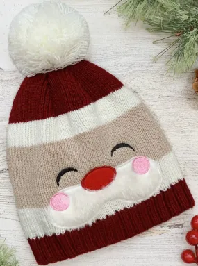 Girls Hot Chocolate with Santa Knit Bobble Hat