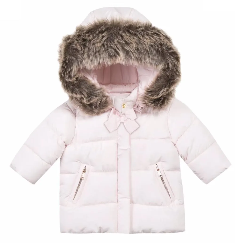 Girls Pink Down Puffer Coat