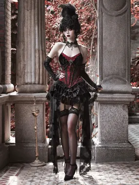 Gothic Burlesque Corset Dress With Accessories