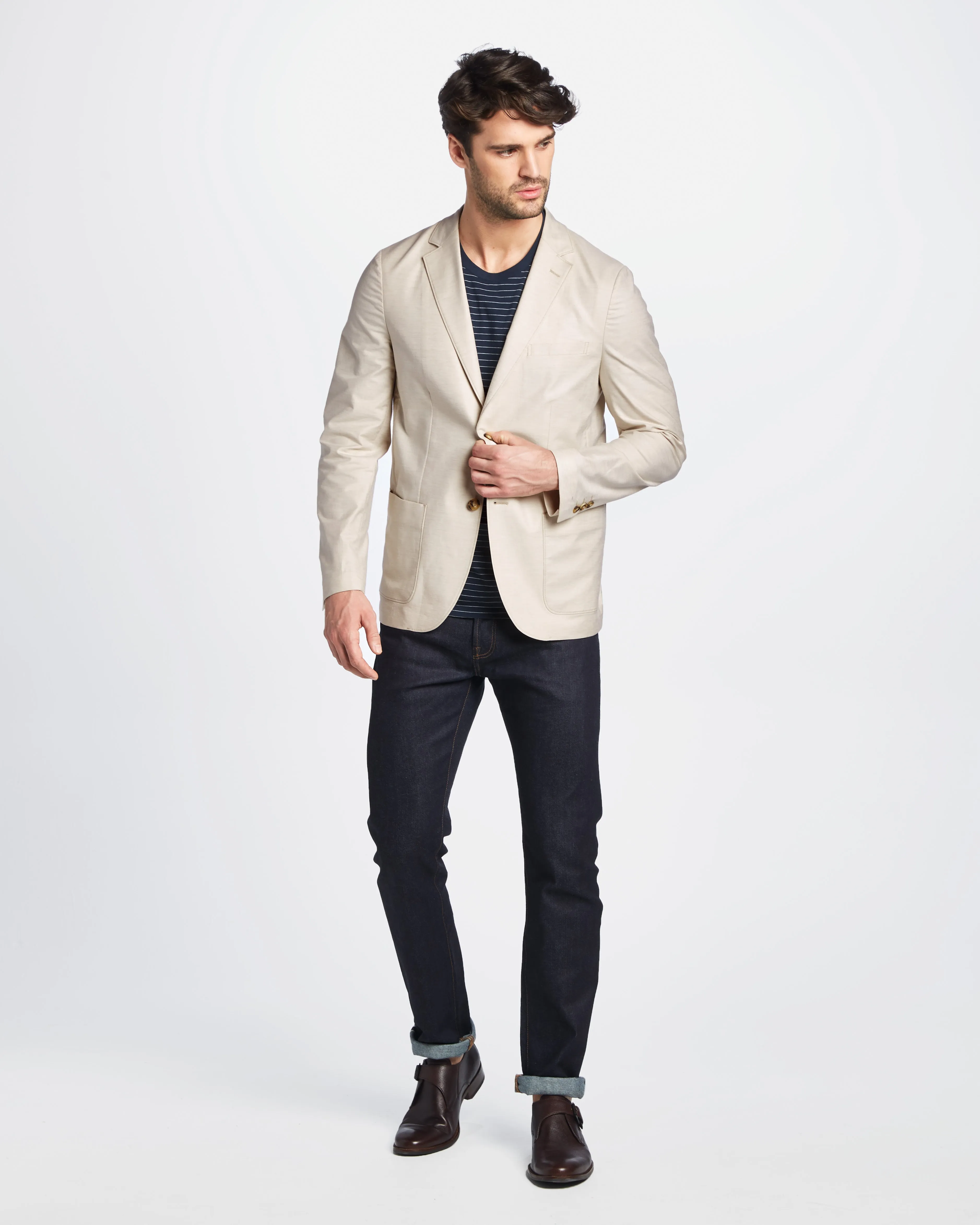 Graham Cotton Linen Stretch Blazer