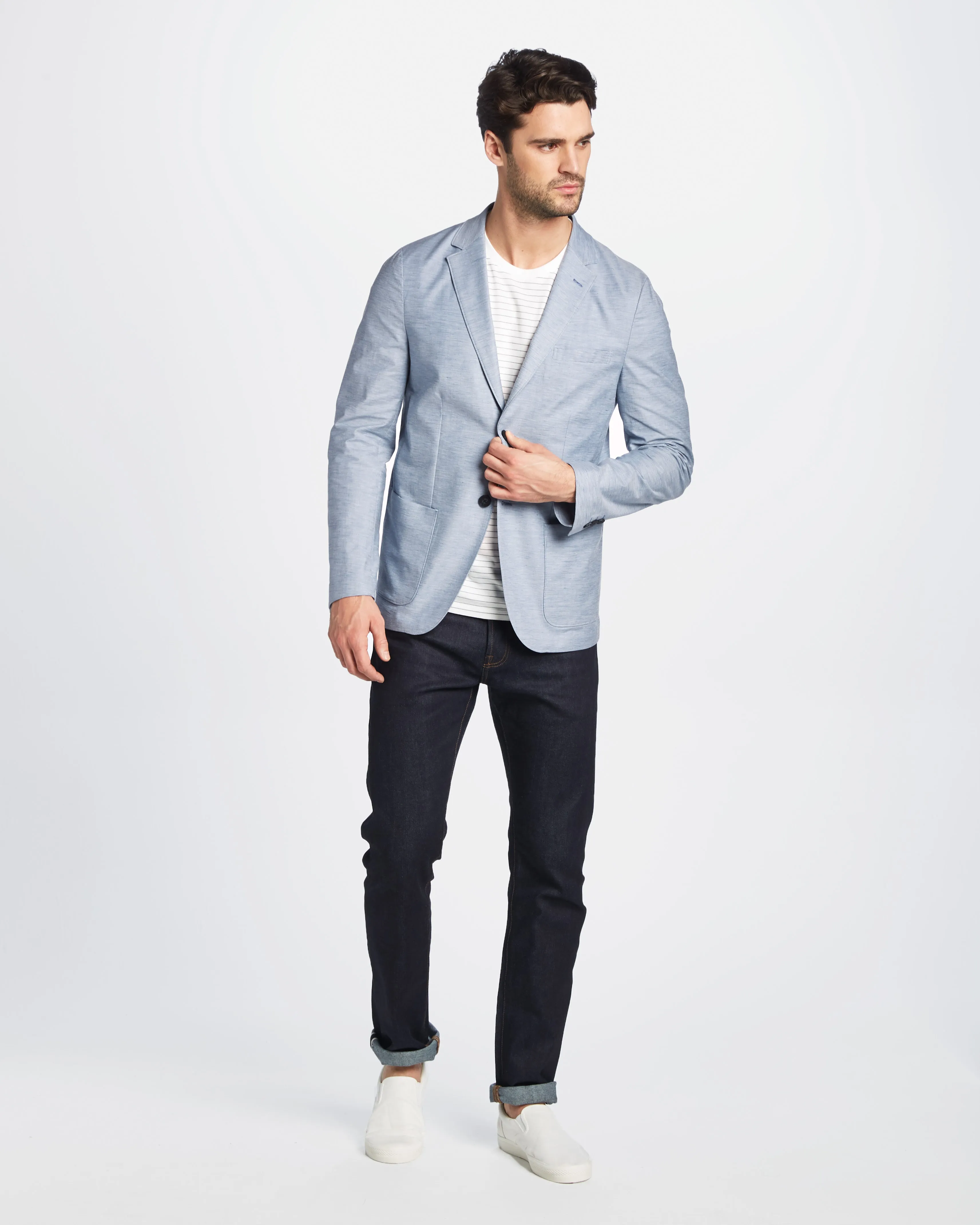 Graham Cotton Linen Stretch Blazer