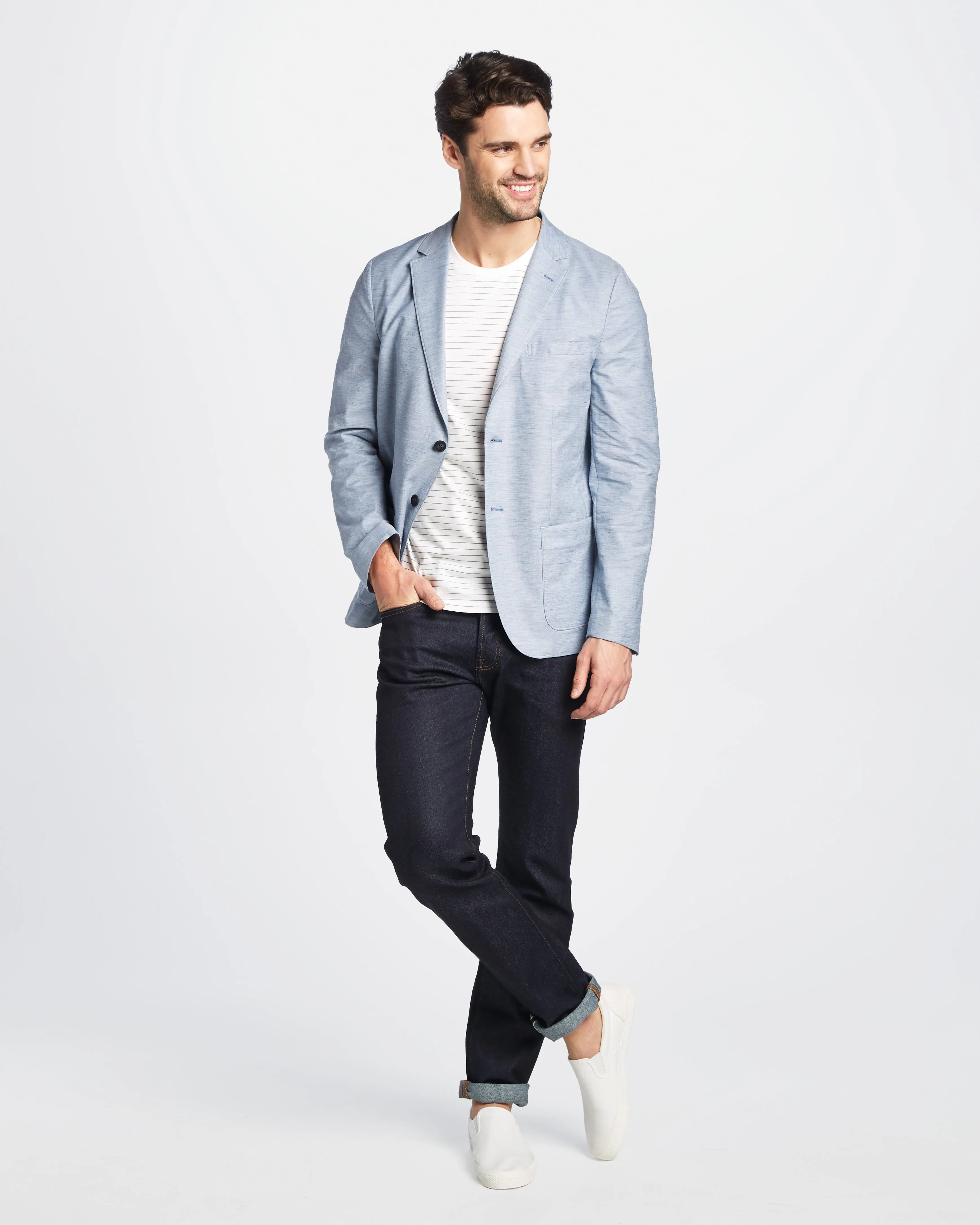 Graham Cotton Linen Stretch Blazer