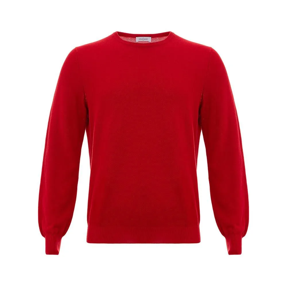 Gran Sasso Red Cotton Sweater