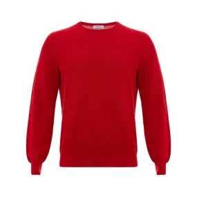 Gran Sasso Red Cotton Sweater