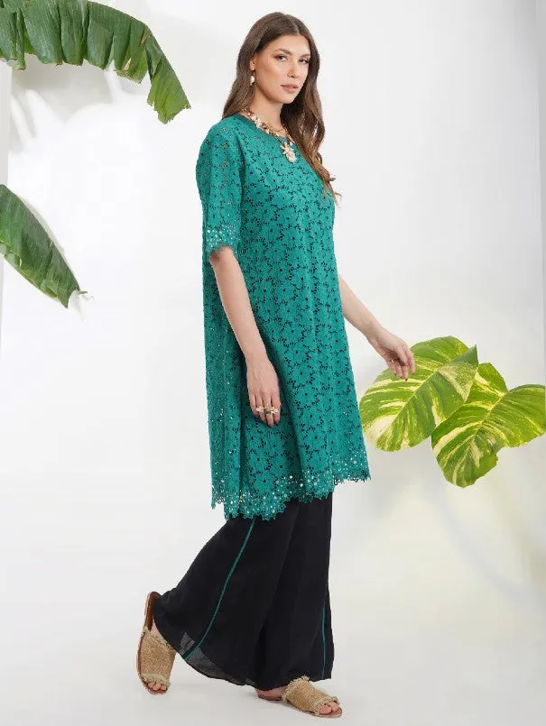 Green Broderie Anglaise Tunic Set (Set of 2)