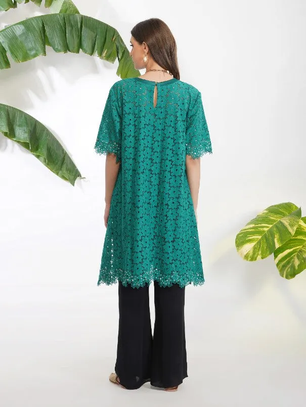 Green Broderie Anglaise Tunic Set (Set of 2)