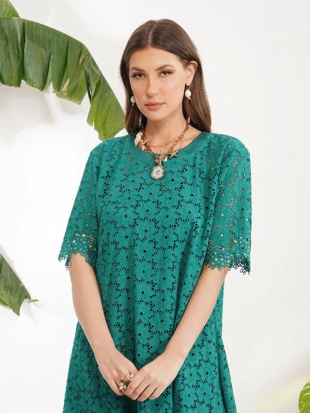 Green Broderie Anglaise Tunic Set (Set of 2)