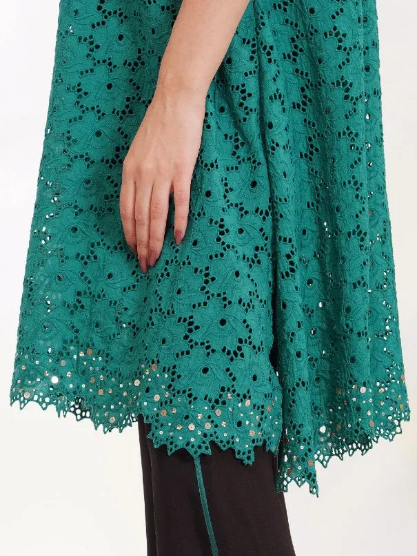 Green Broderie Anglaise Tunic Set (Set of 2)