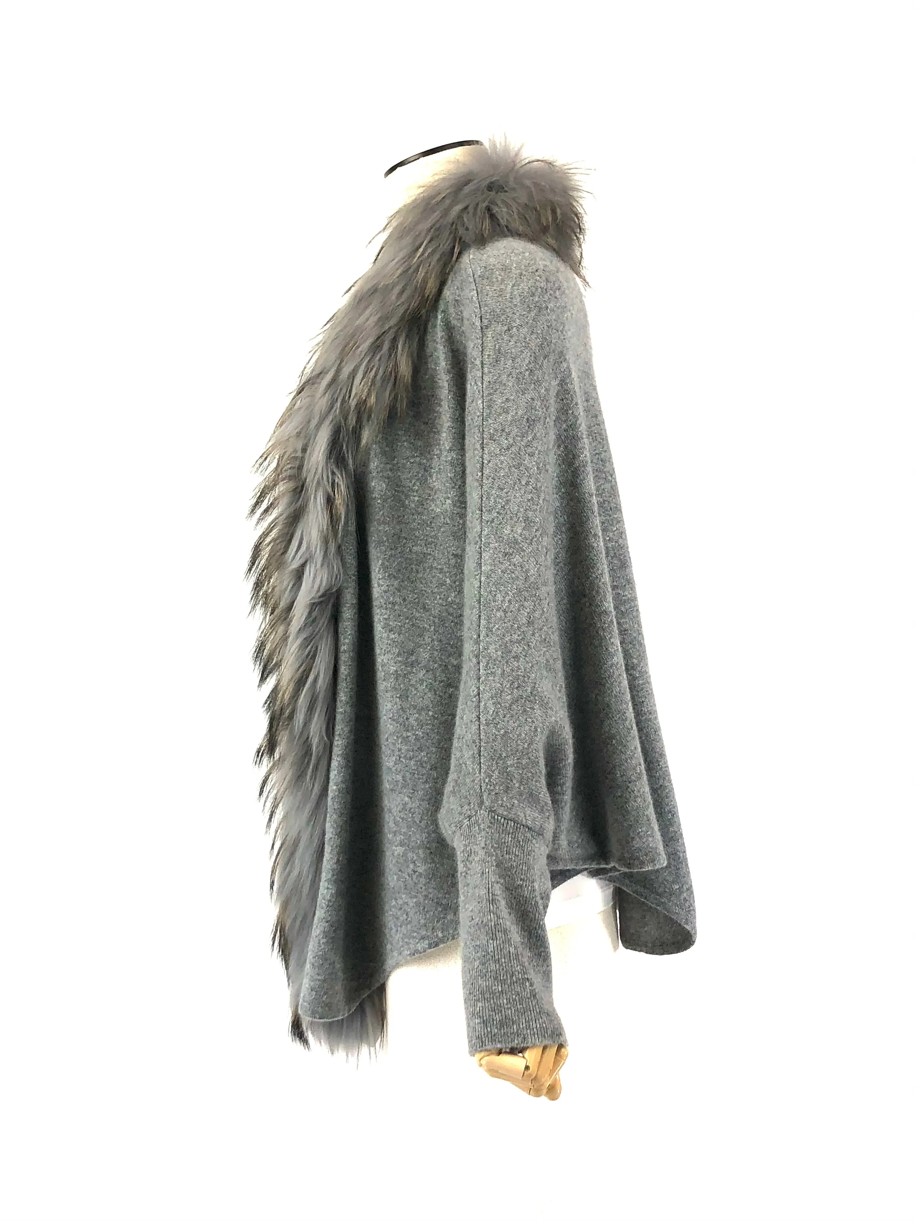 Grey Fur Cardigan | Size S/M