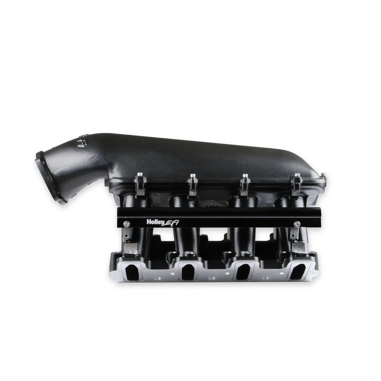 Holley LS Hi-Ram EFI Intake Manifold - 105 mm Throttle Body Flange - Multi Port - Aluminum - Black Powder Coat - LS1/LS2/LS6 - GM LS-Series