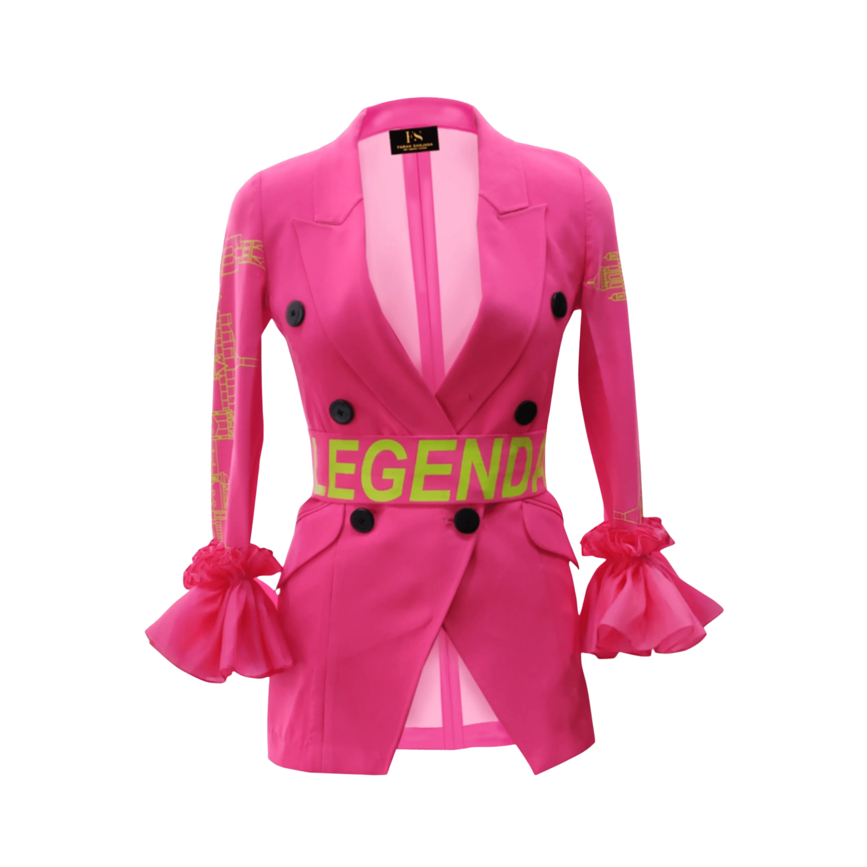 Hot Pink Legendary Blazer with Belt