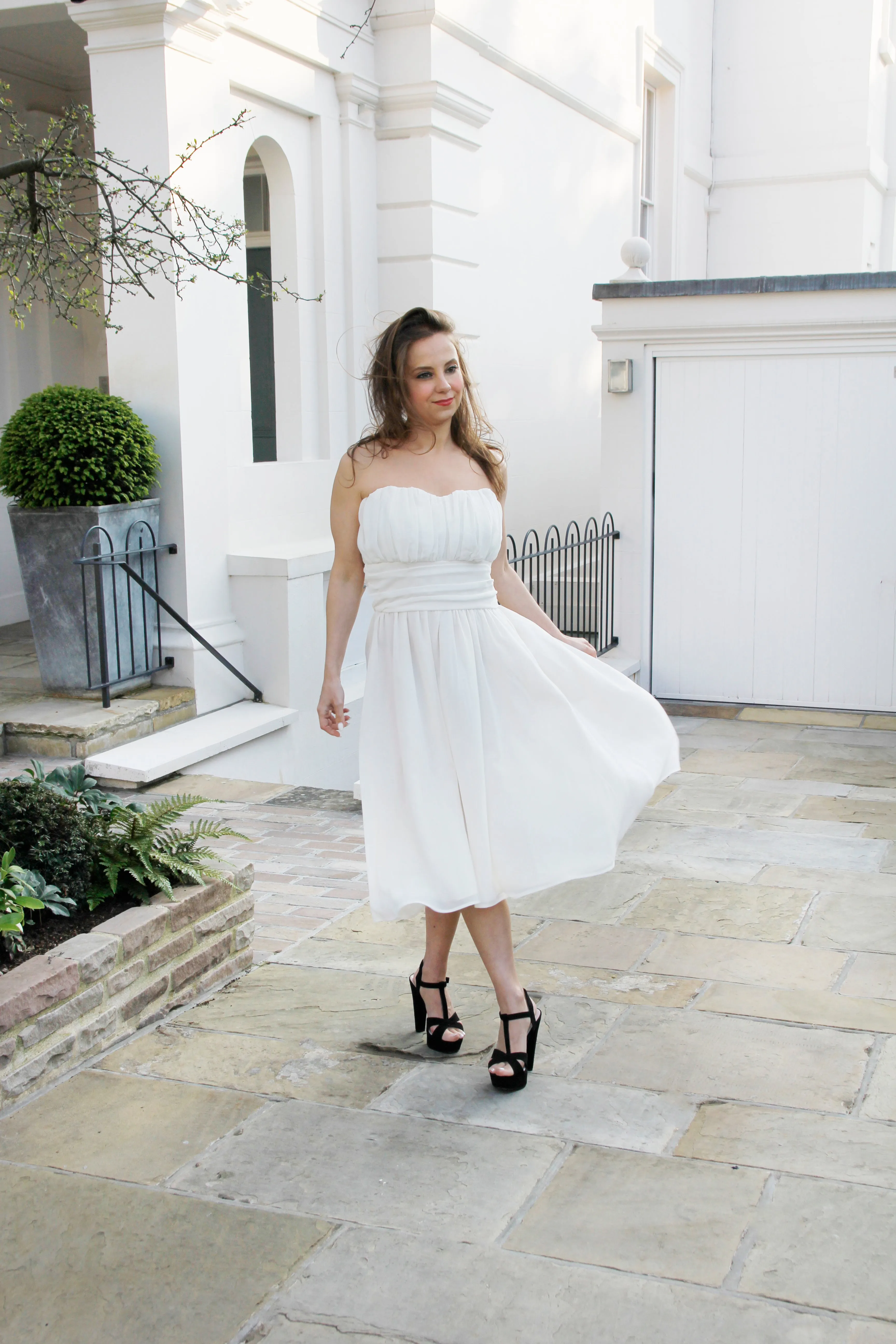 Ivy Dress -  Strapless Chiffon Dress