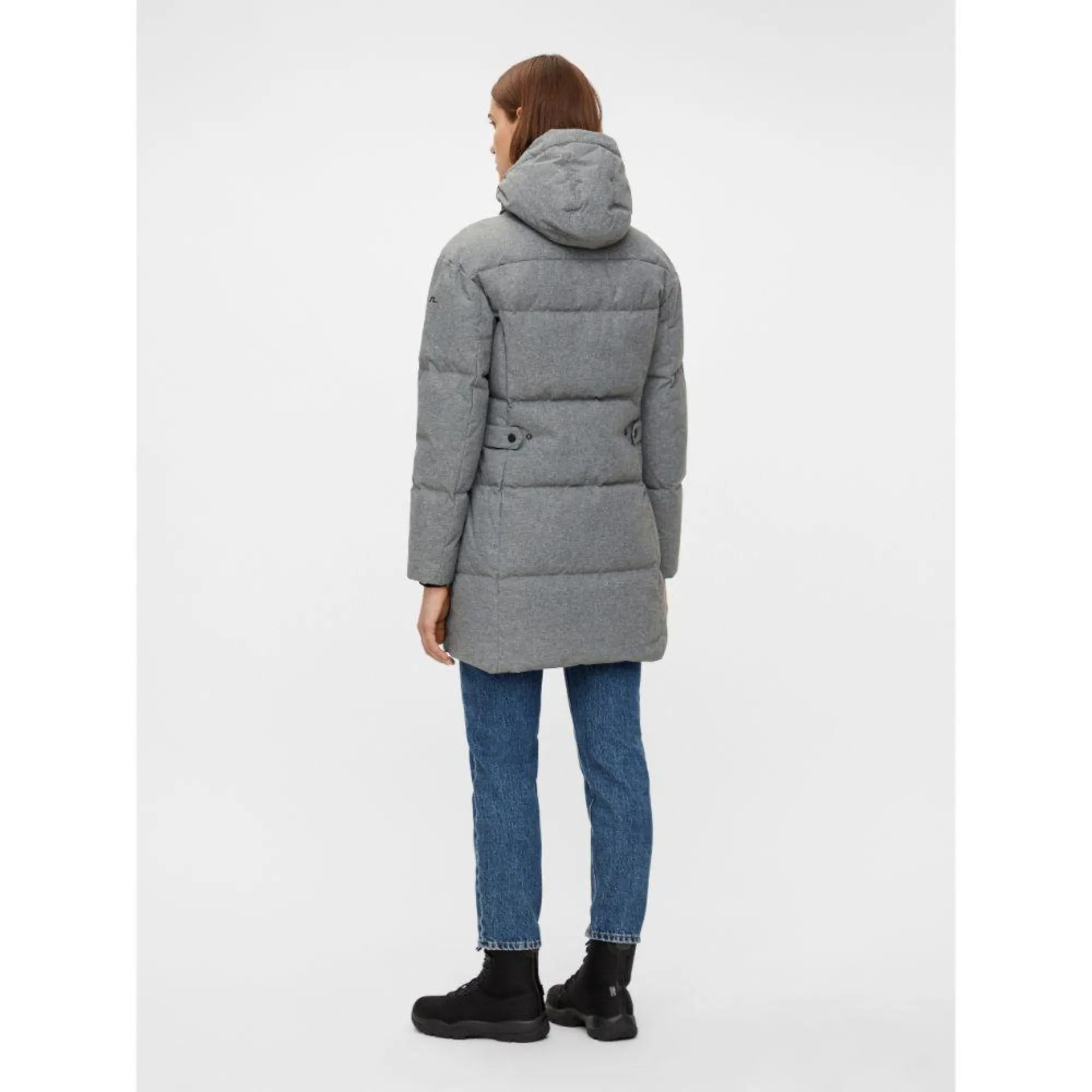 J.Lindeberg Womens Radiator Down Parka Coat - GREY MELANGE