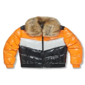 Jordan Craig NYLON COLOR BLOCK PUFFER JACKET Men’s - TOTAL ORANGE