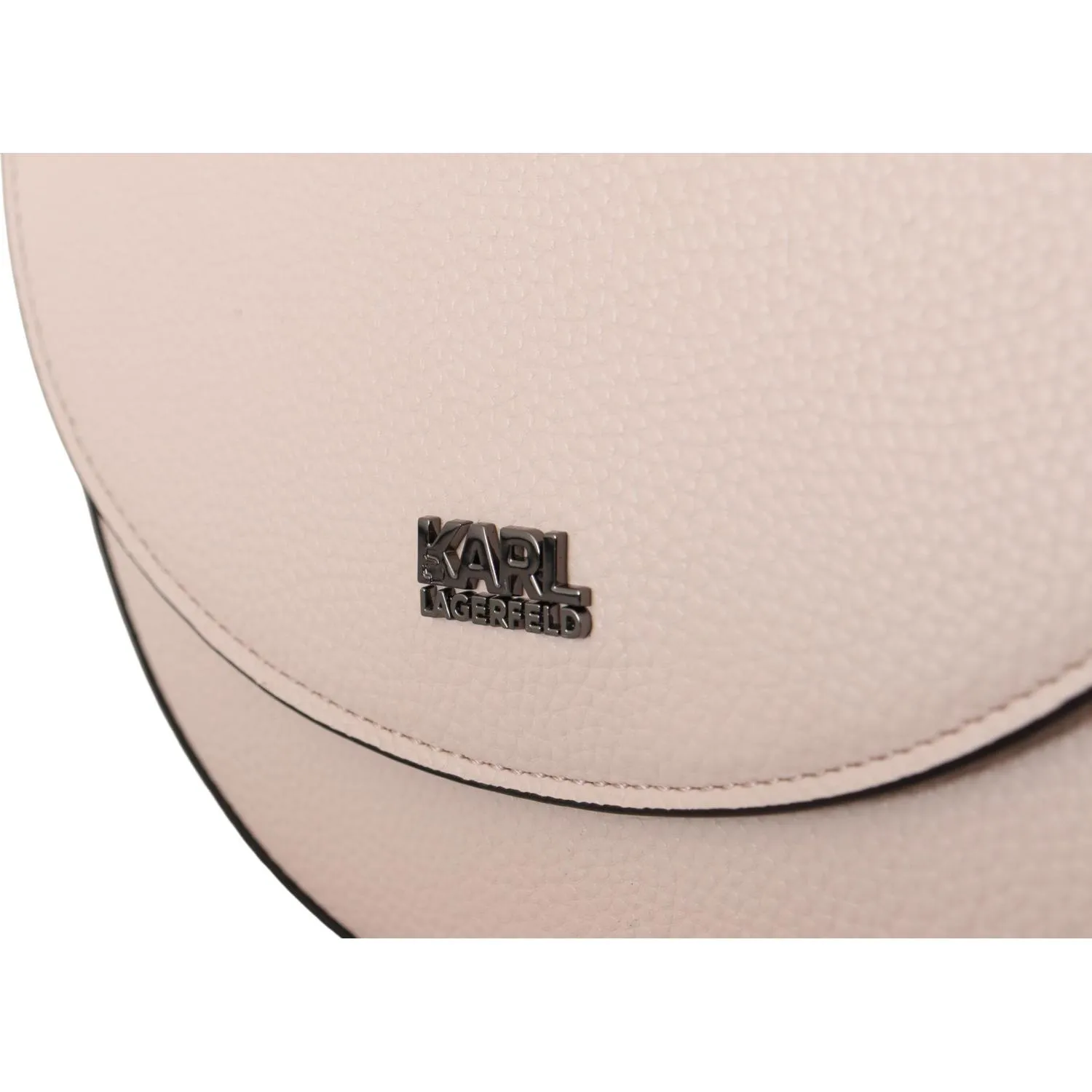 Karl Lagerfeld Elegant Mauve Light Pink Leather Shoulder Bag