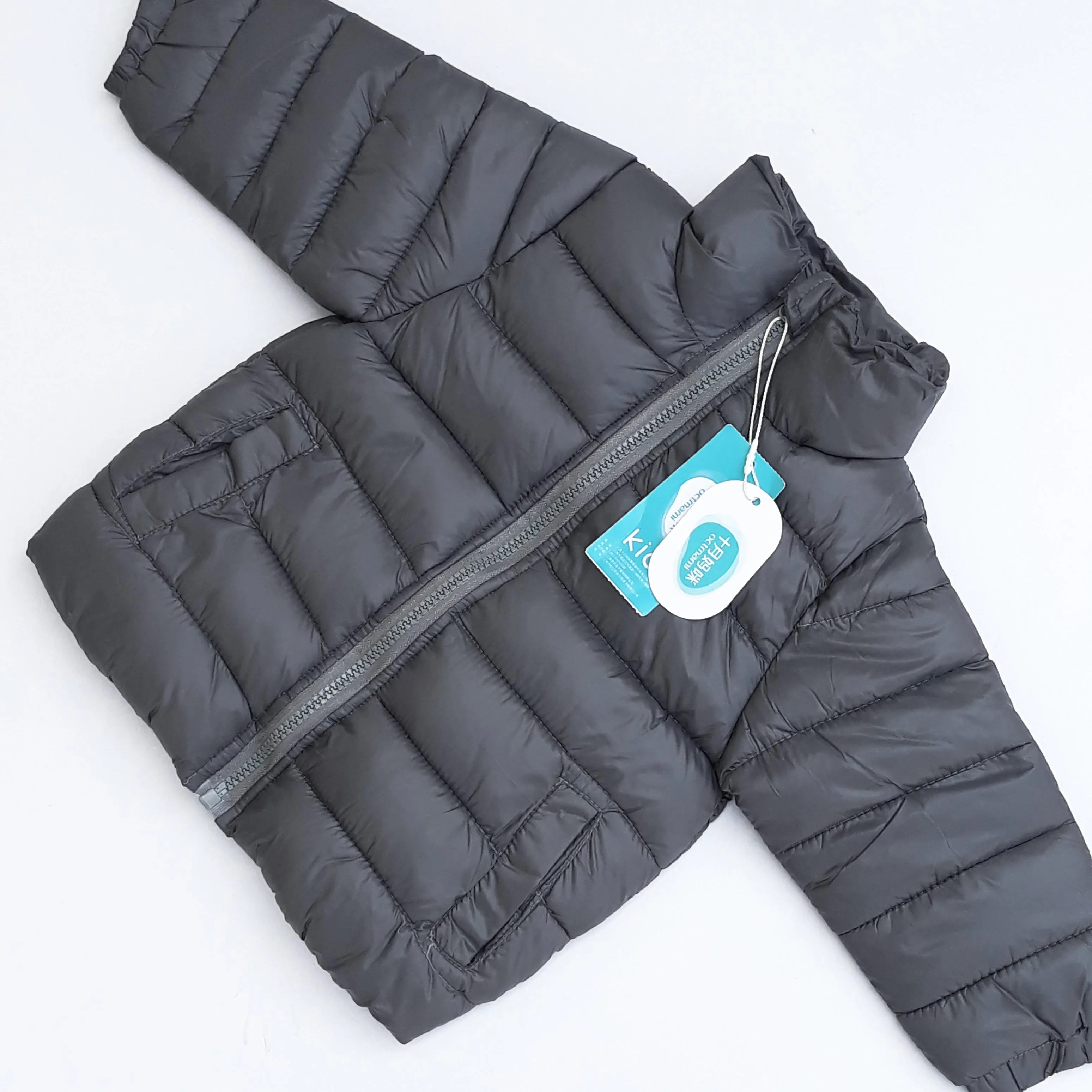 KD - Kids 'Dark Grey' Quilted Puffer Jacket KD293