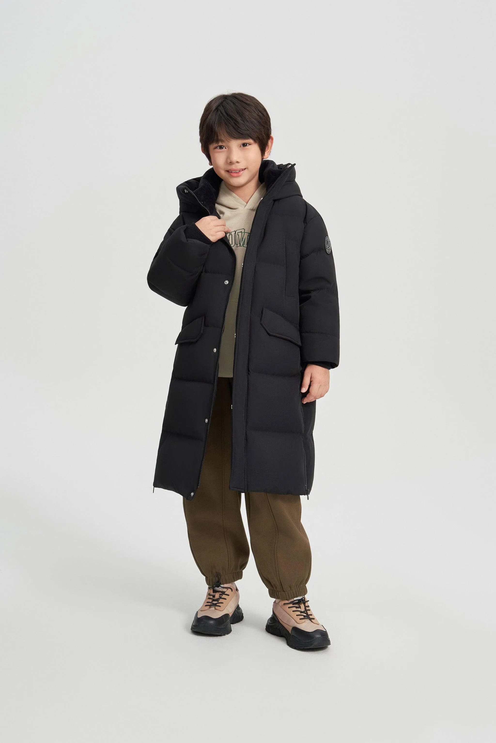 Kid's Long Down Coat