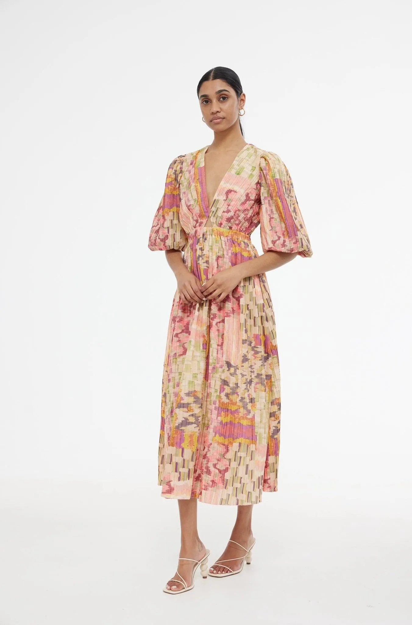 Kinney Electra Dress in Painterly Patchwork - Final Sale