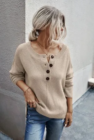 Knit Wide Neck Sweater