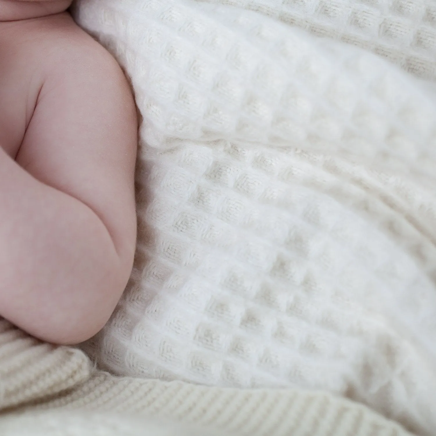 Lambswool Waffle Baby Blanket