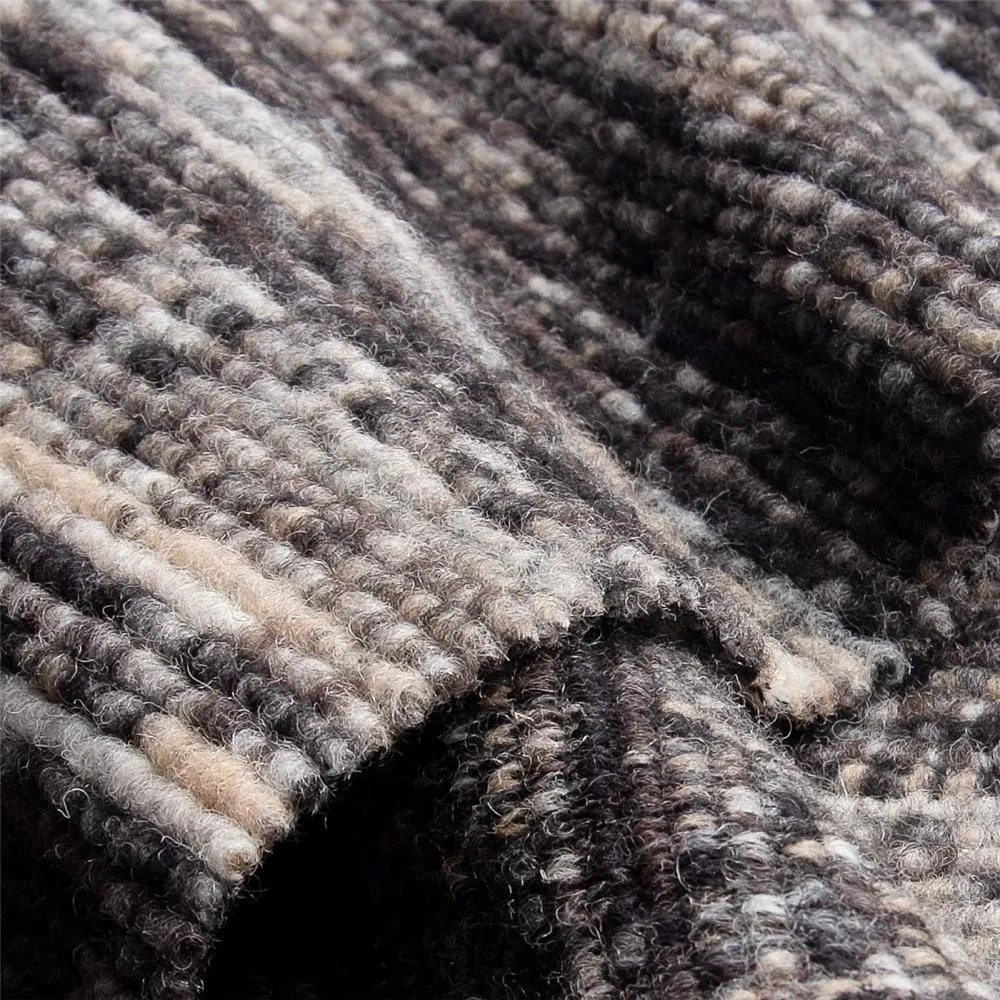 LANADA ORGANIC COAL discontinued ~ Knitted and fluffed Wool fabric