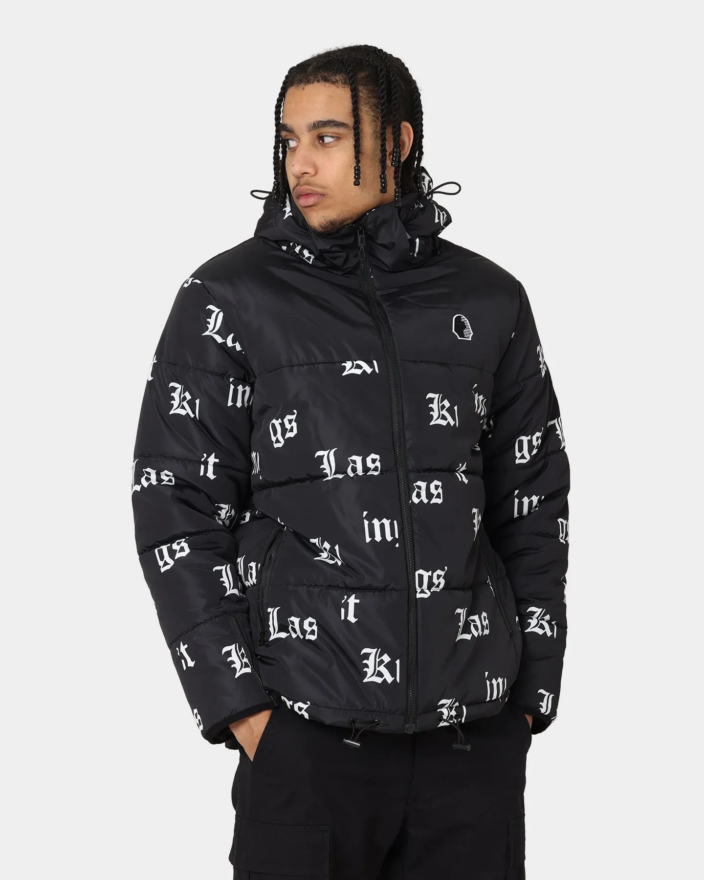 Last Kings Fragment Puffer Jacket Black