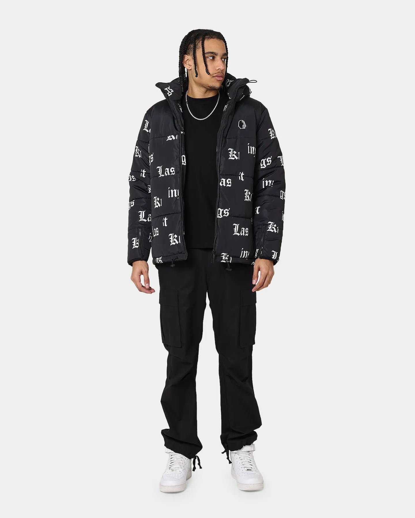 Last Kings Fragment Puffer Jacket Black