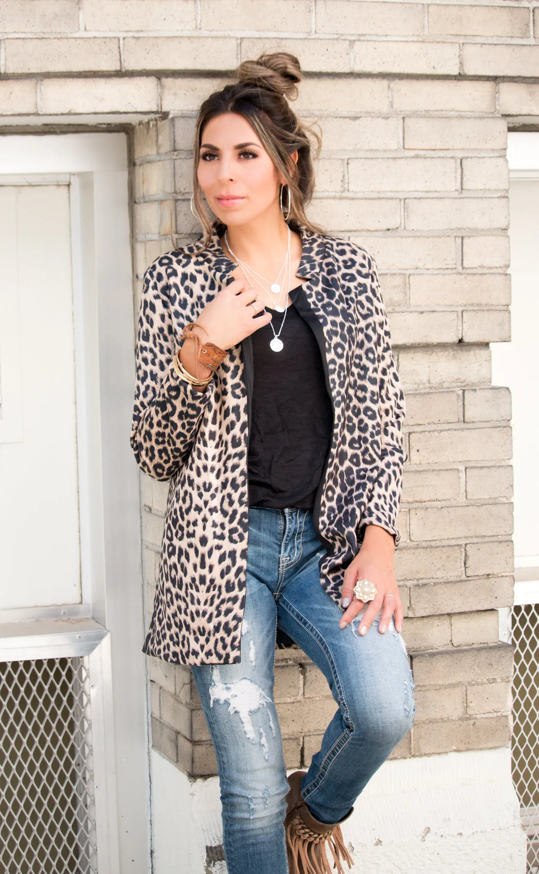 Leopard Blazer