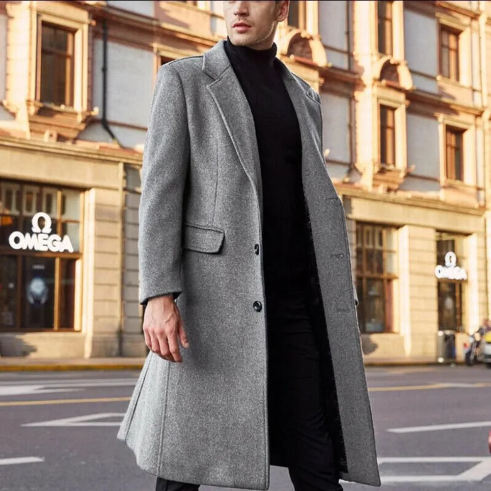 LMS Woolen Long Trench Coat