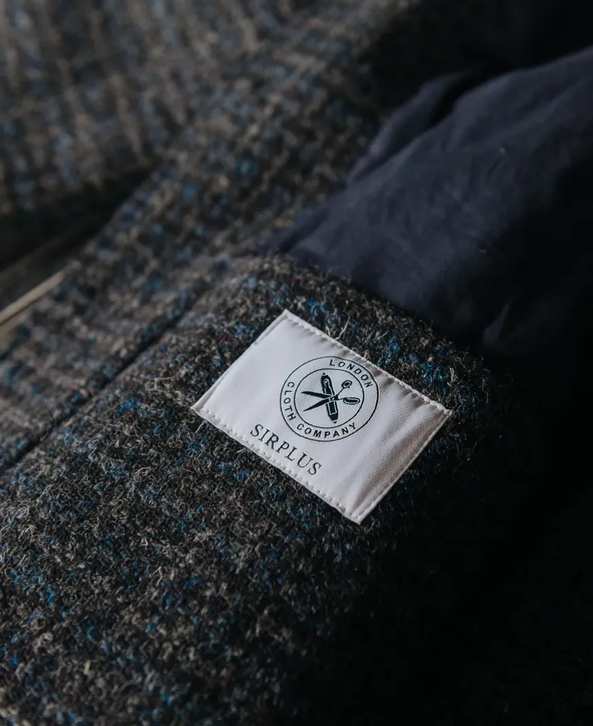 London Cloth Co. Blue & Black Check Bomber Jacket