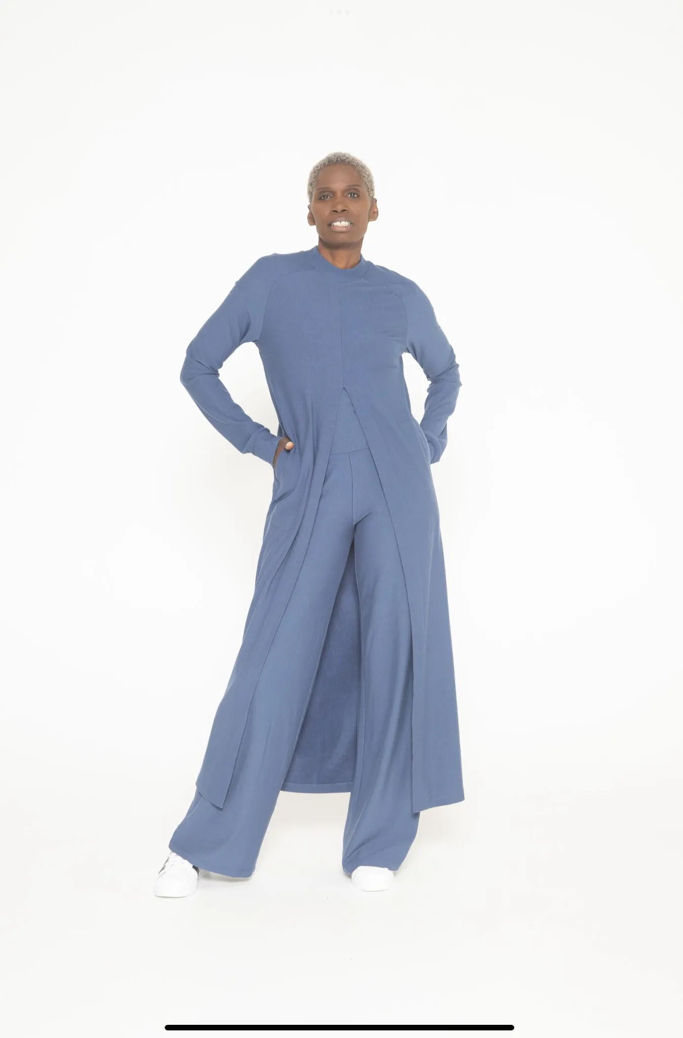 Long Tunic Fleece - Oceania Blue