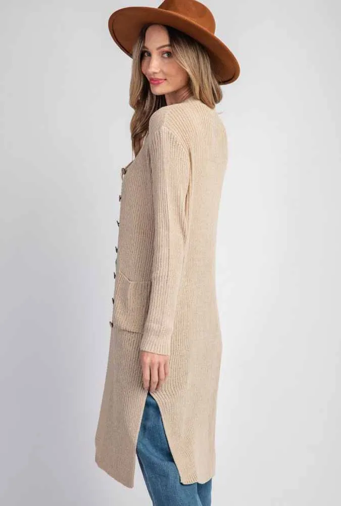 LS Cardigan in Oatmeal by eesome