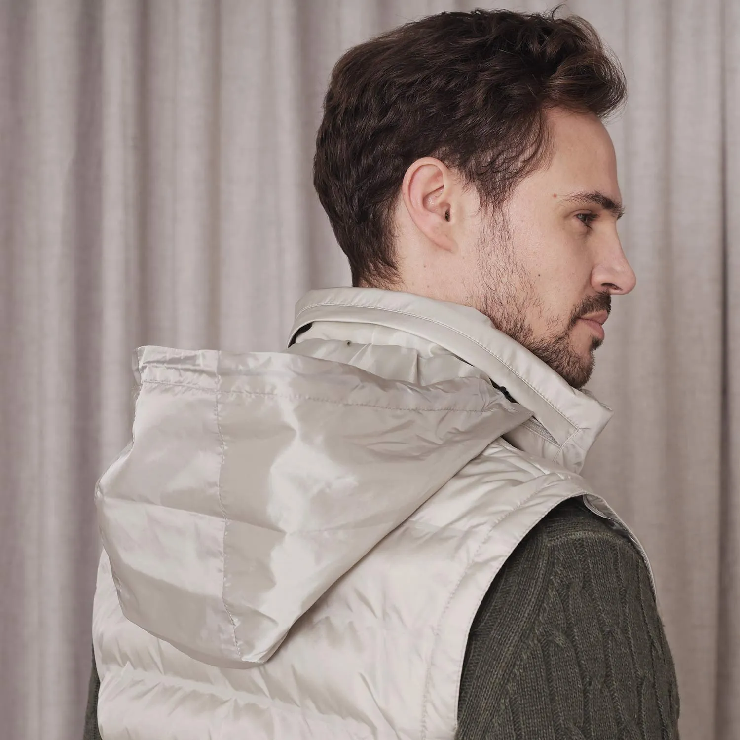 Men's 3-in-1 Down Jacket & Bodywarmer - Ivory