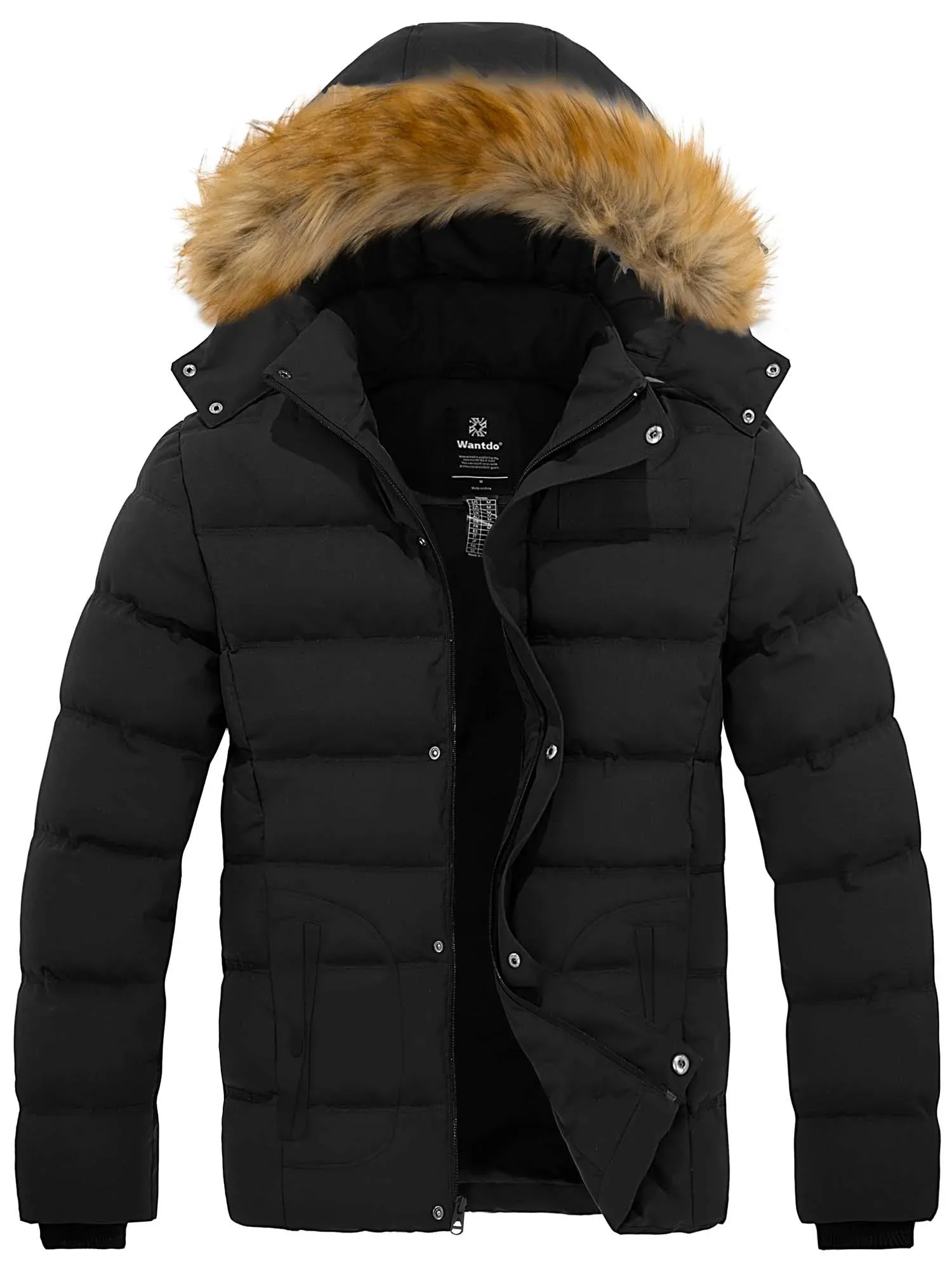 Men's Black Winter Puffer Coat