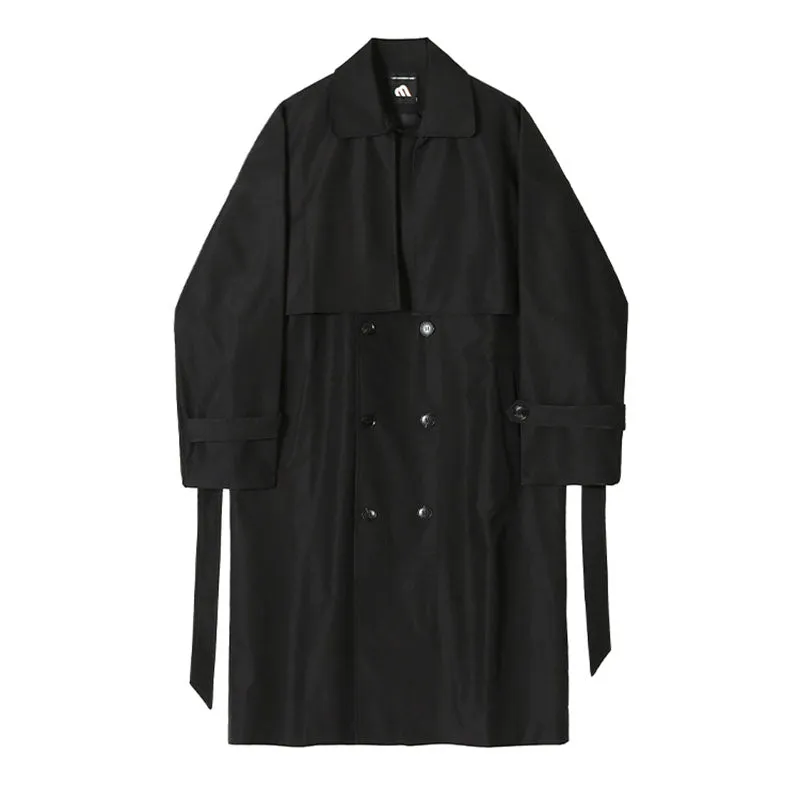 Men's Double-breasted Mid-length Trench Coat