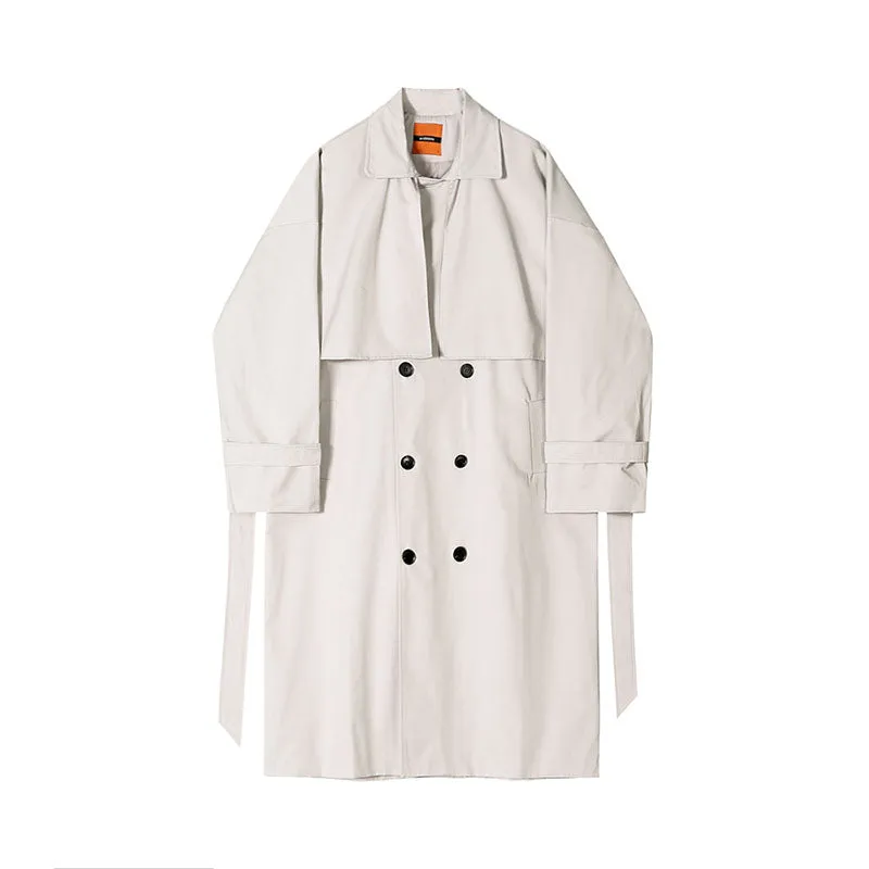 Men's Double-breasted Mid-length Trench Coat