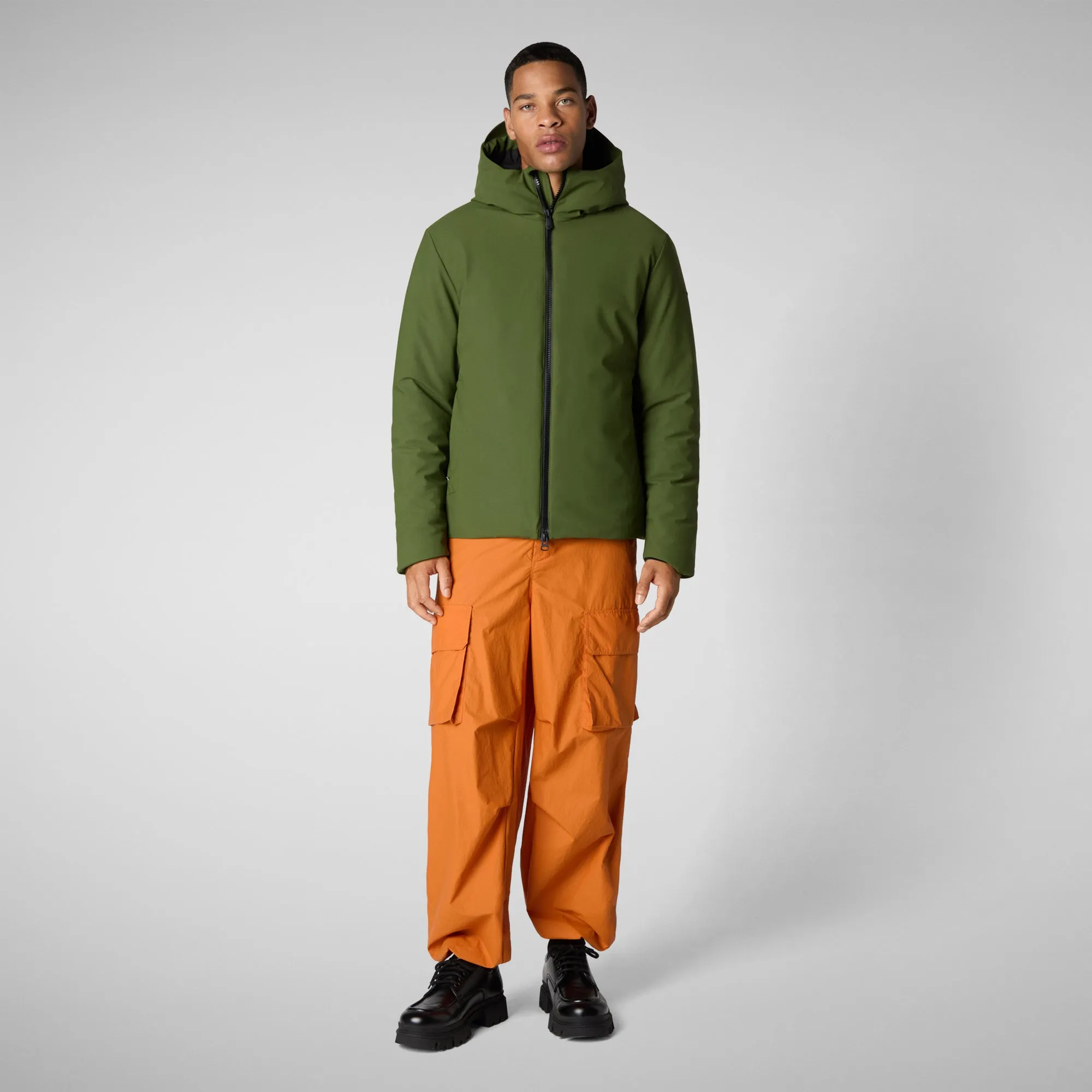 Men's Hooded Parka Sabal in Moss Green