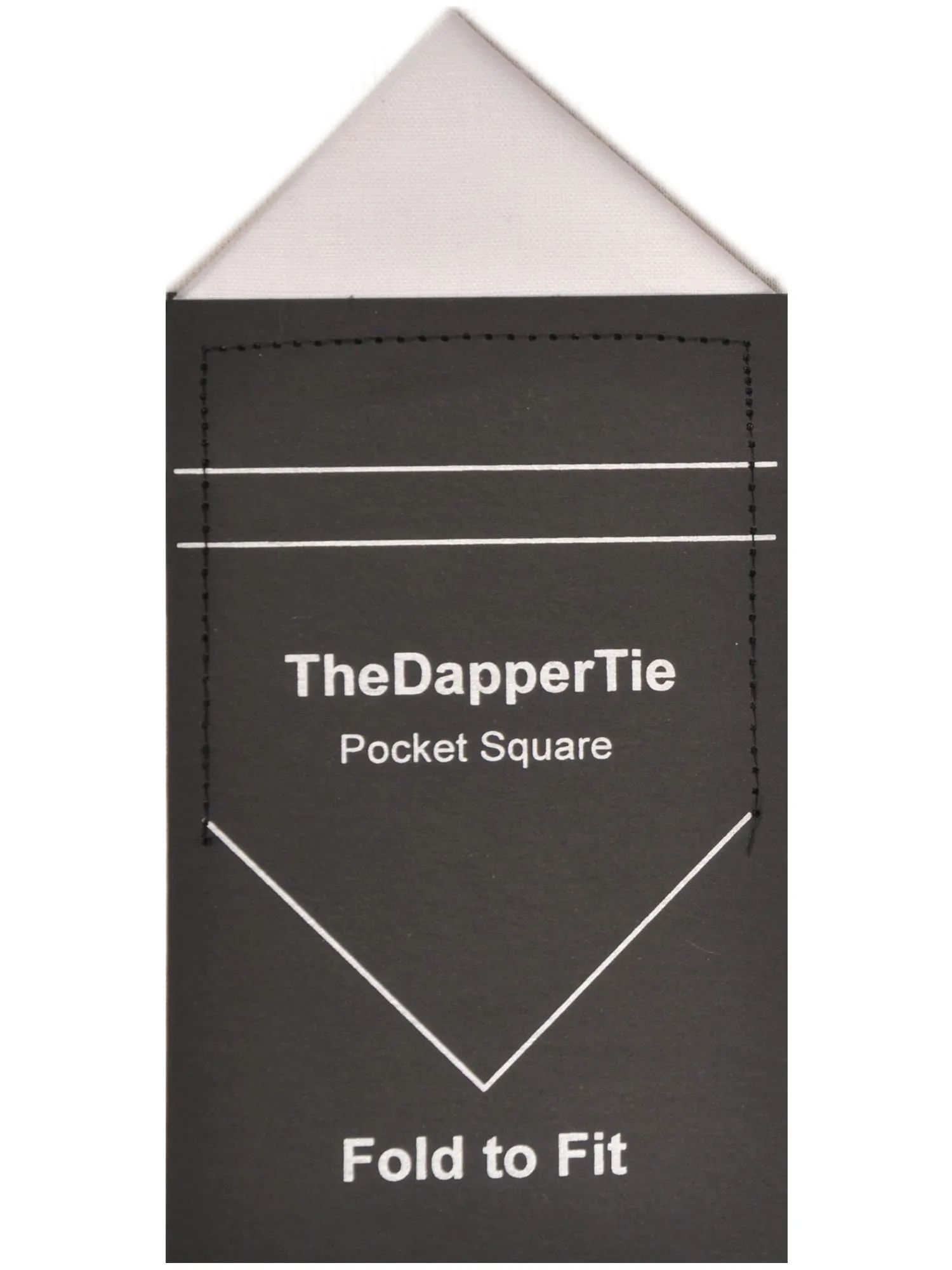 Men's White Linen Triangle Folded Pocket Square  From TheDapperTie