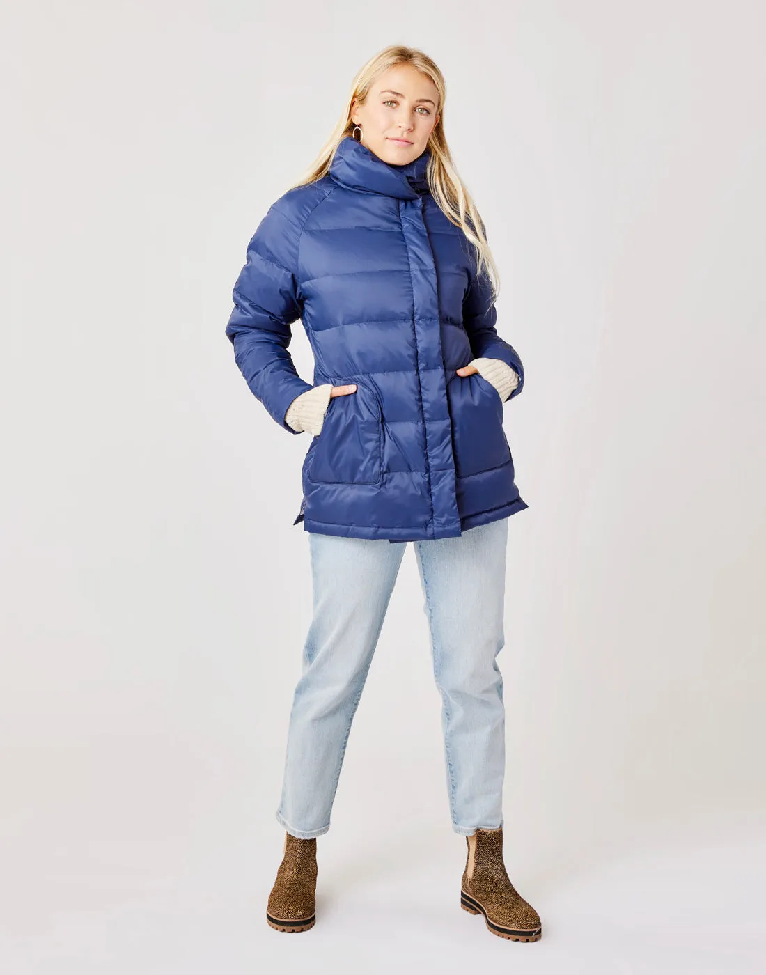 Minxy Down Jacket: Navy - FINAL SALE