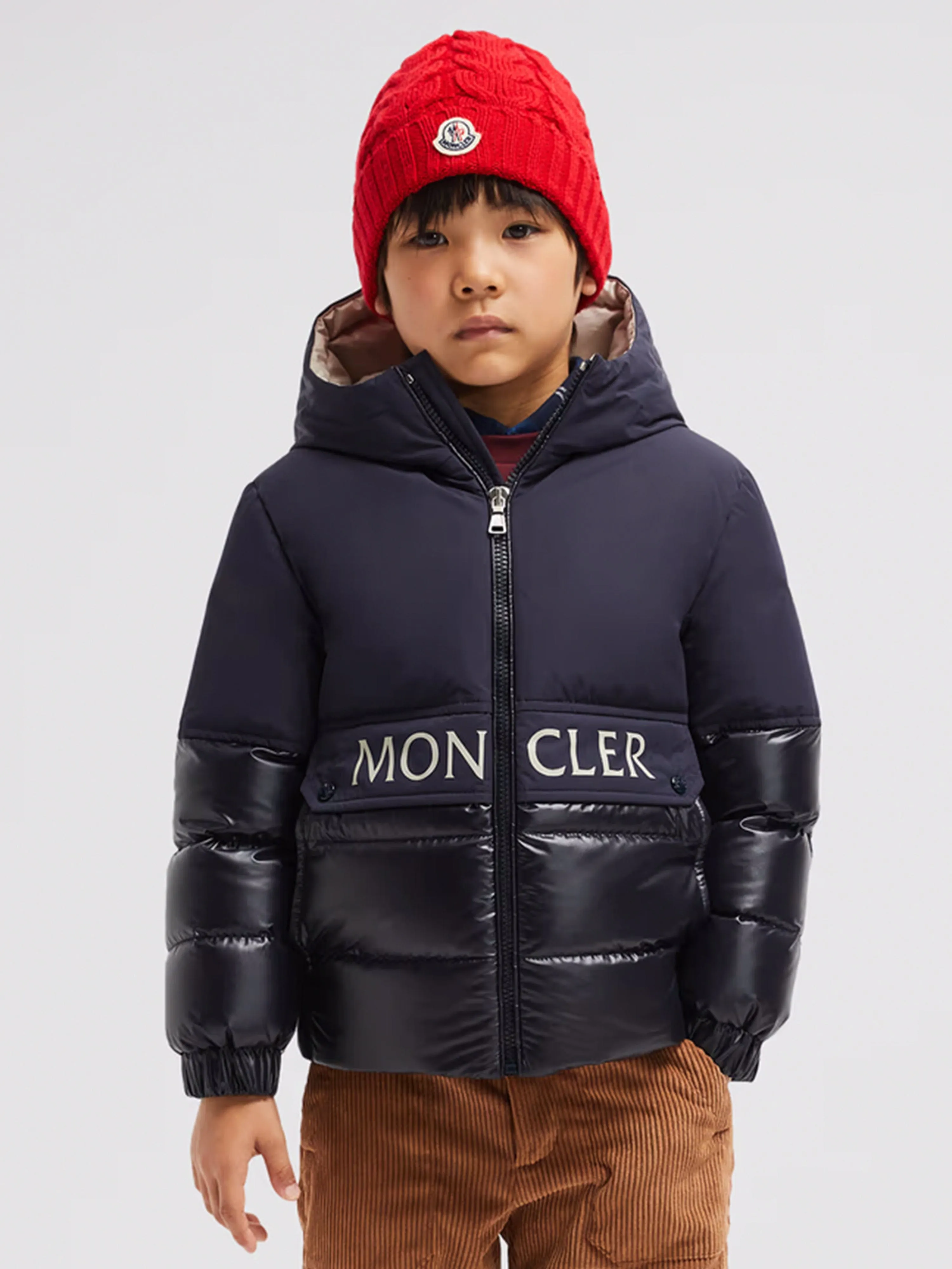 Moncler Enfant Boys Down Padded Andres Jacket in Navy