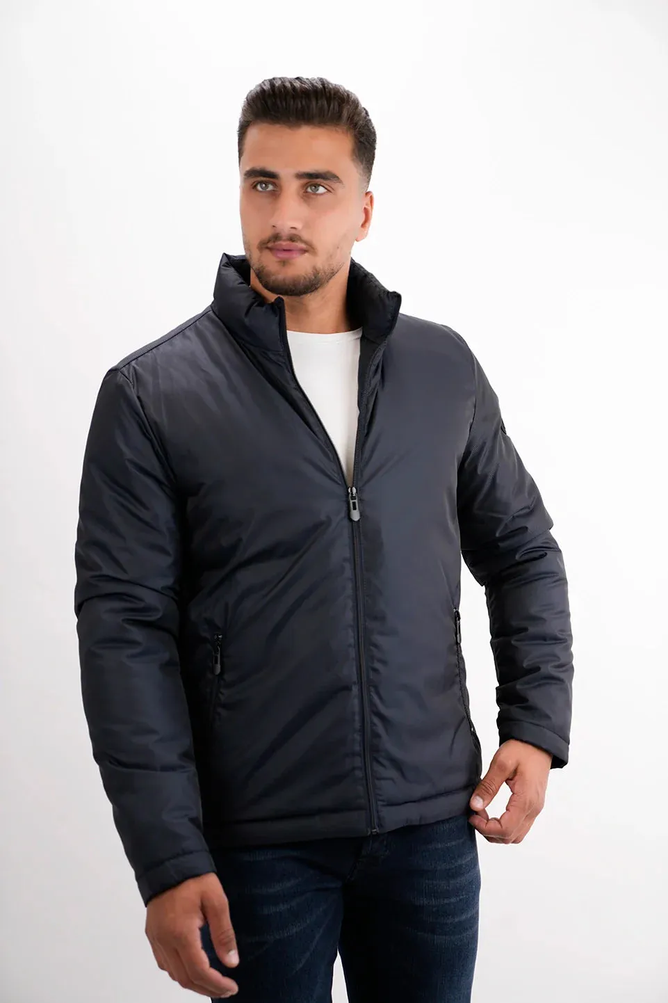 Navy Basic Puffer Jacket