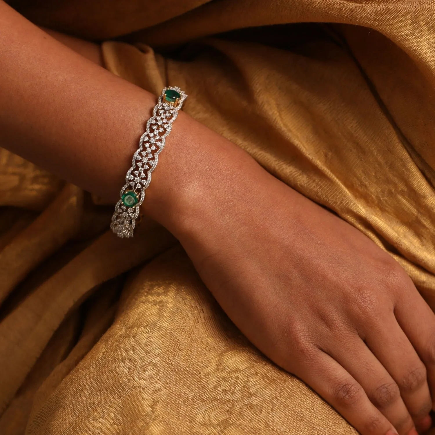 Nerya CZ Silver Bangles