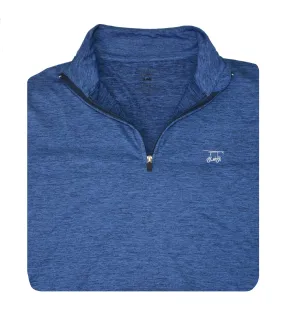 Ocean View Quarter Zip- Heather Royal Blue