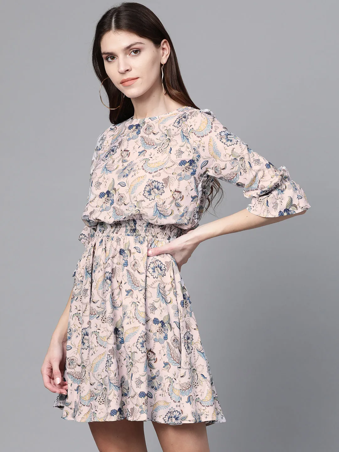 Off White Paisley Skater Dress