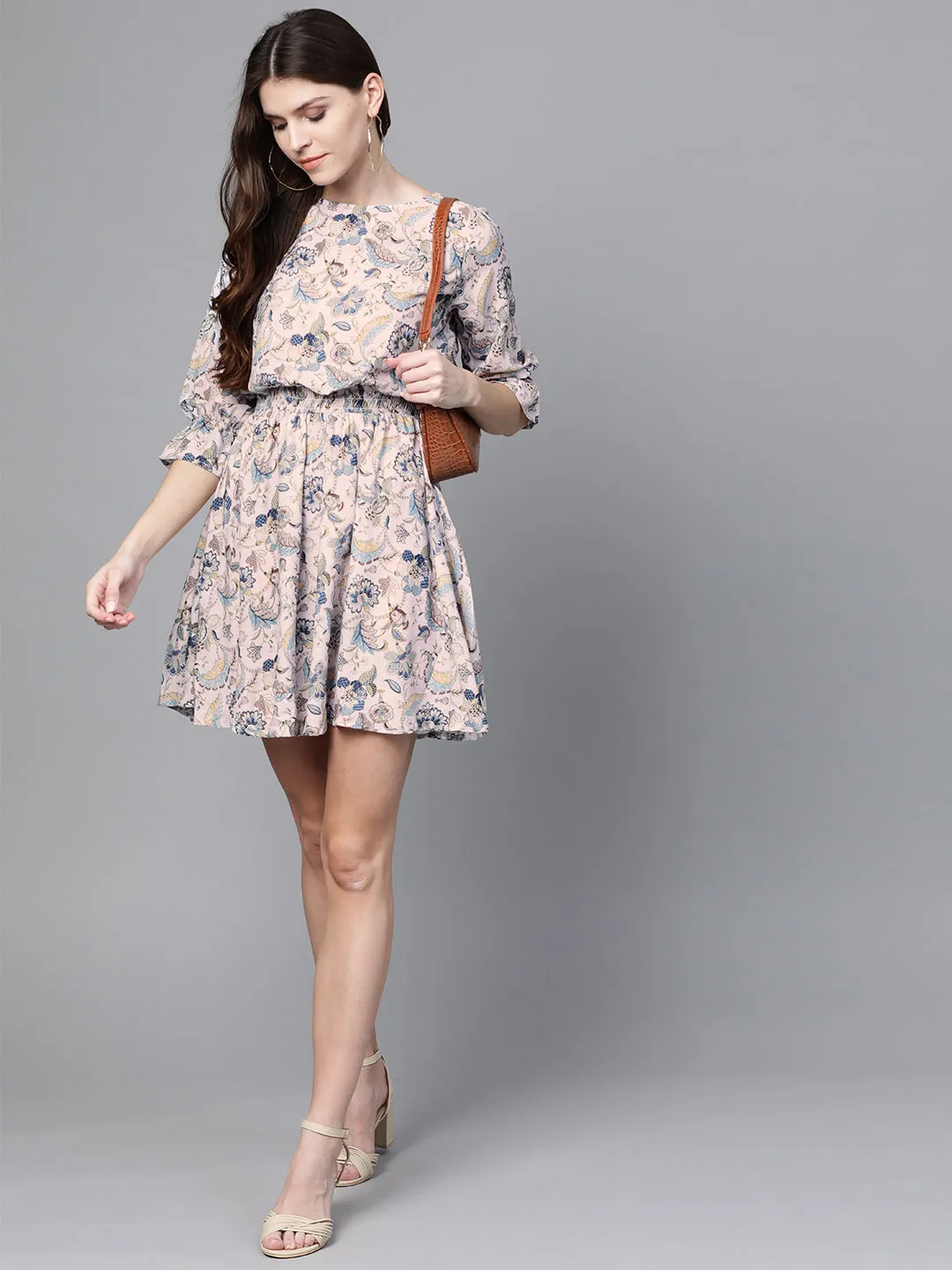 Off White Paisley Skater Dress