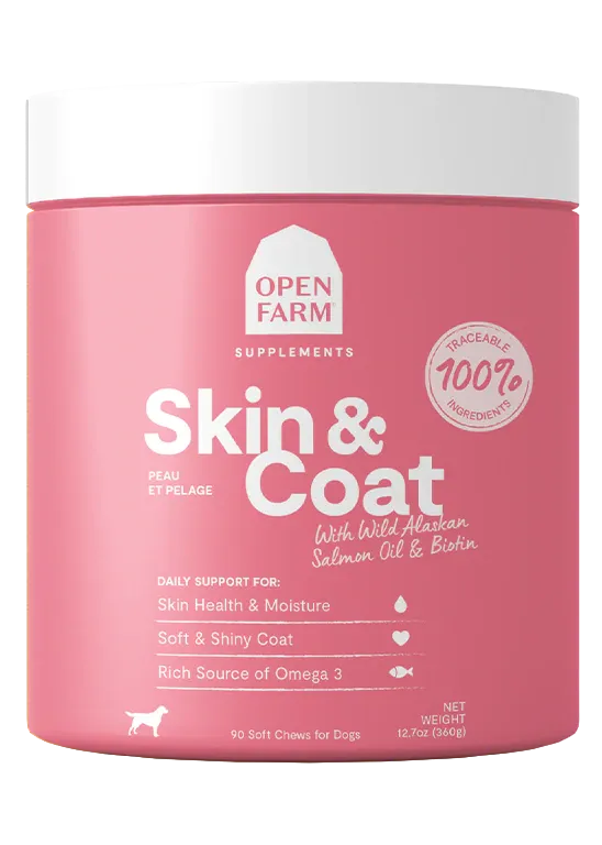 Open Farm Skin & Coat Supplement for Dogs 90 soft chews