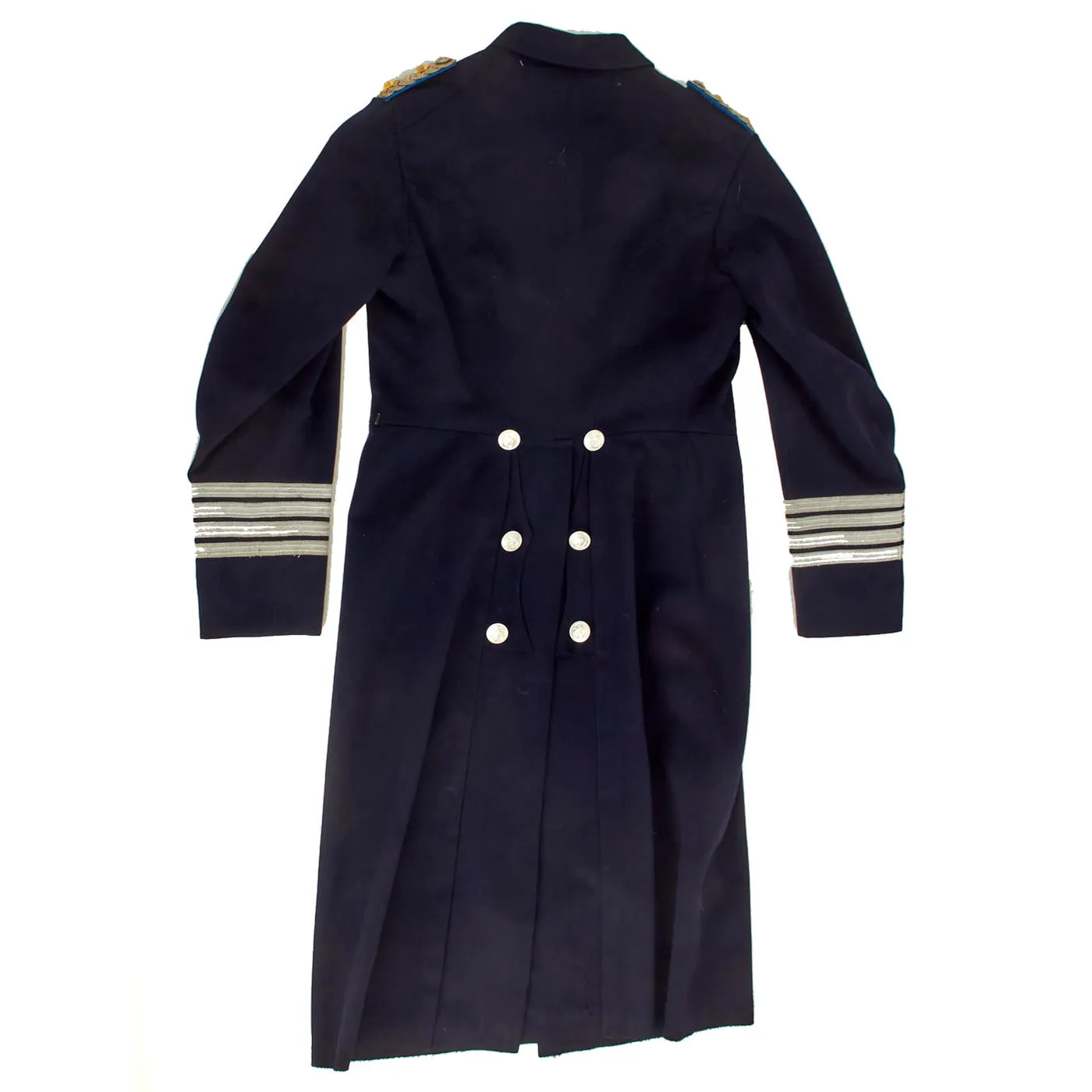 Original German WWII German Kriegsmarine Navy Construction Admin Captain’s Wool Overcoat