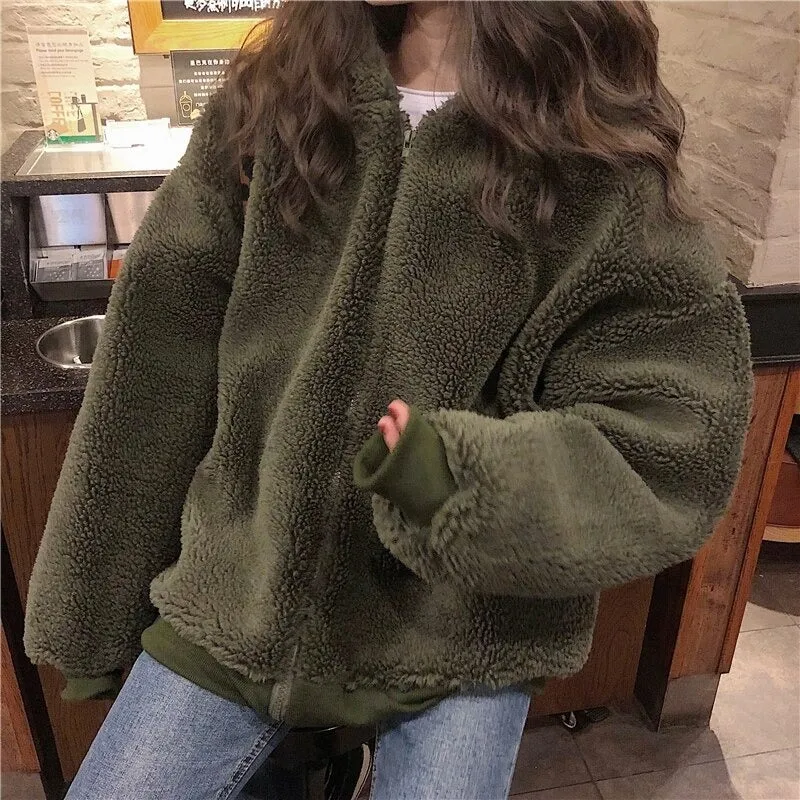 Oversize Fashion Cashmere Thickening Warm Woolen Overcoat